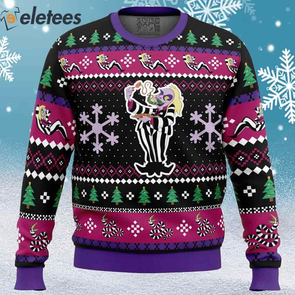 Beetleguise Beetlejuice Ugly Christmas Sweater