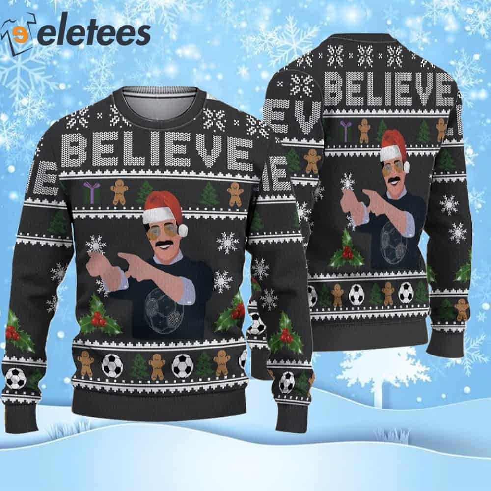 Believe Ted Lasso Ugly Christmas Sweater