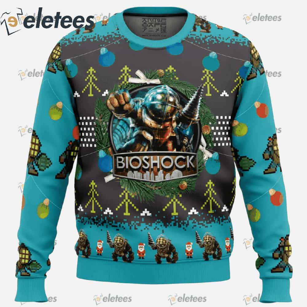 Big Daddy Bioshock v2 Ugly Christmas Sweater