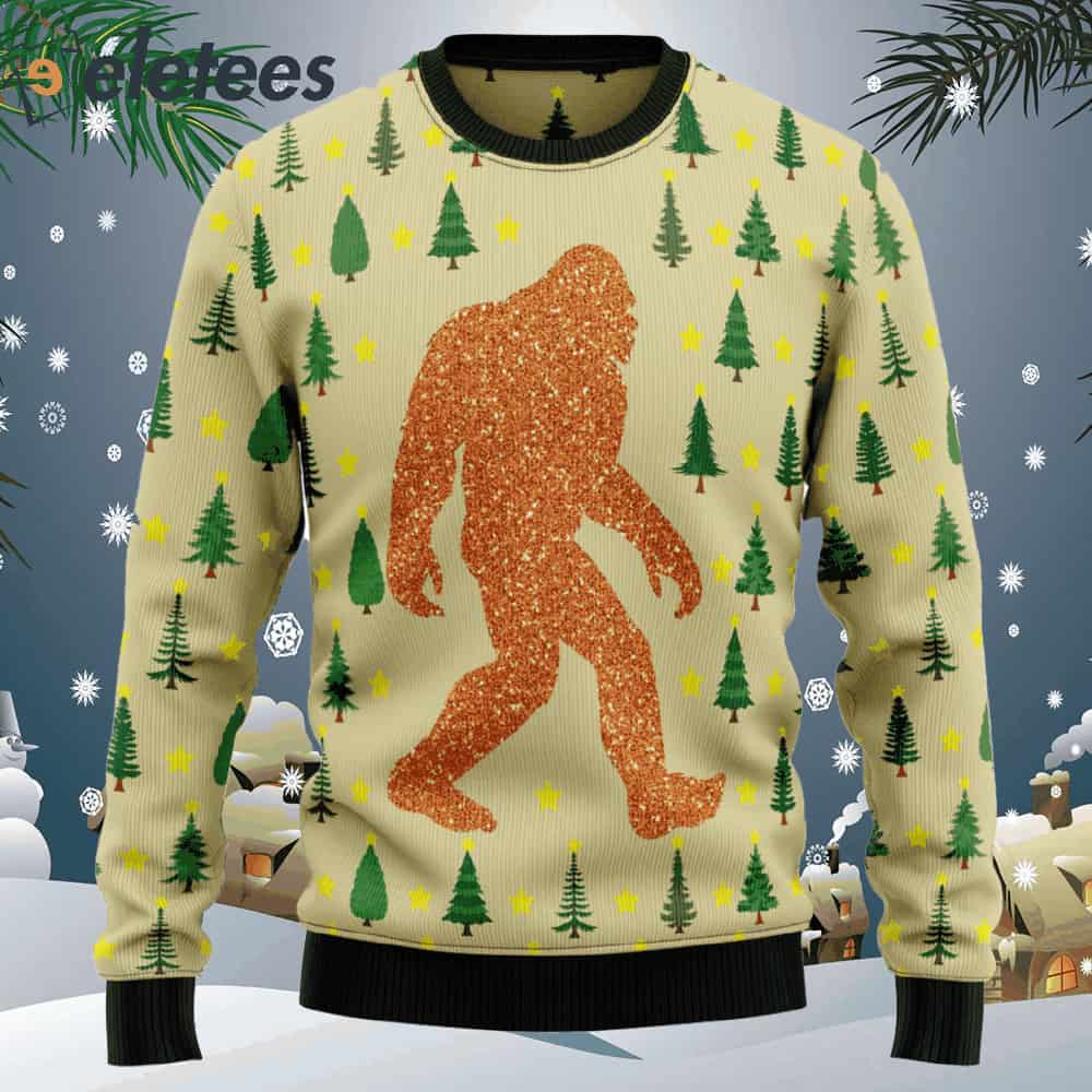 Bigfoot Sasquatch Ugly Christmas Sweater