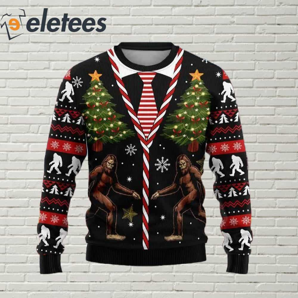 Bigfoot Ugly Christmas Sweater