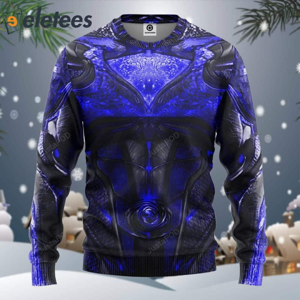 Blue Power Ranger Ugly Christmas Sweater