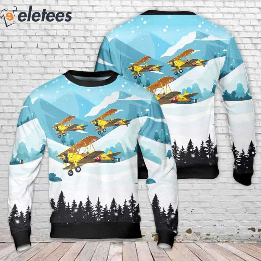 Boeing-Stearman Model 75 Ugly Christmas Sweater