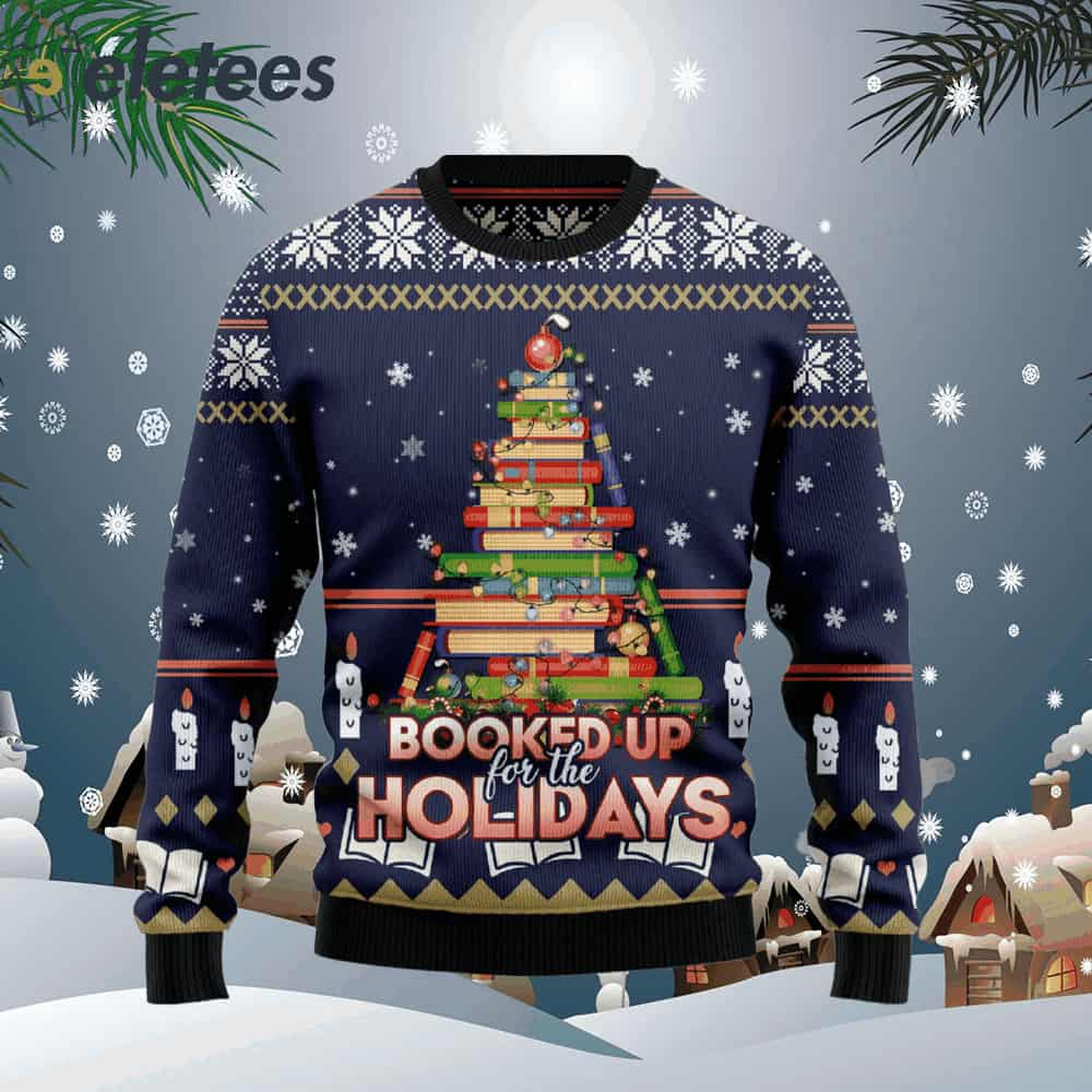 Book Christmas Tree Ugly Christmas Sweater