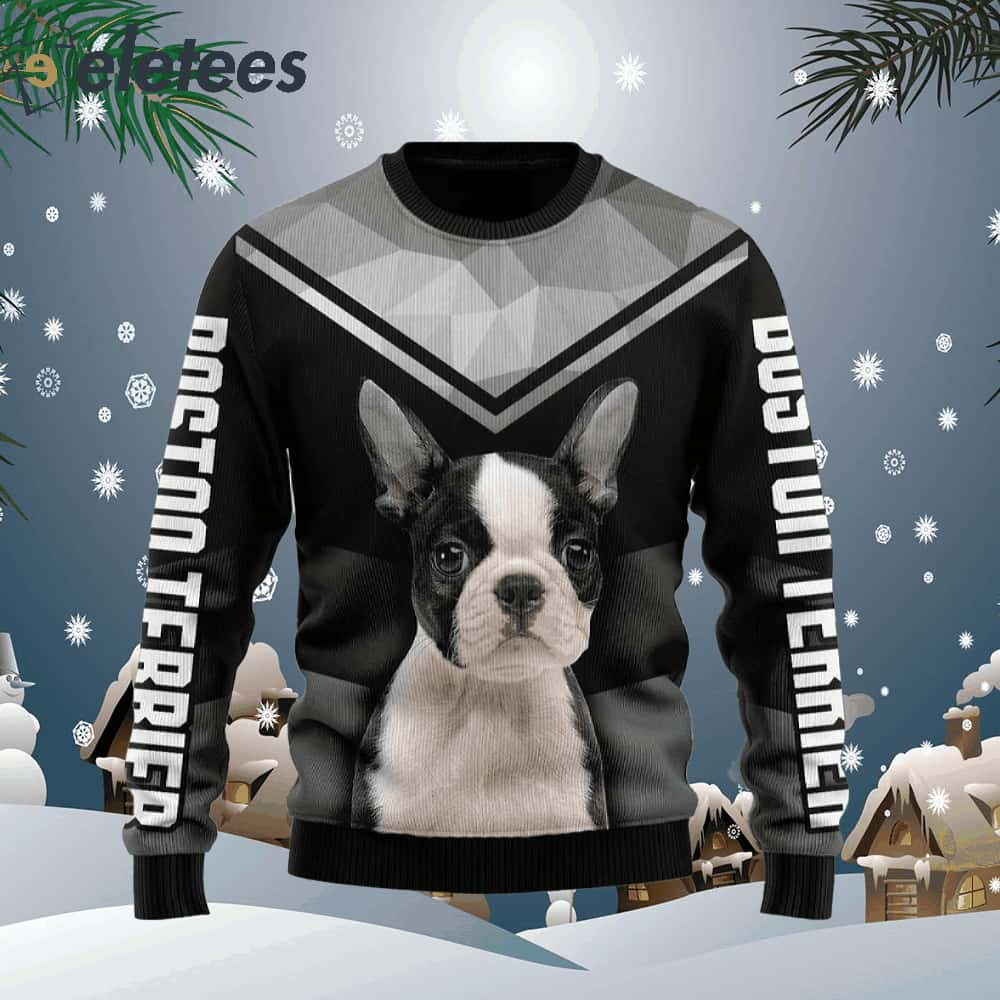 Boston Terrier Ugly Christmas Sweater