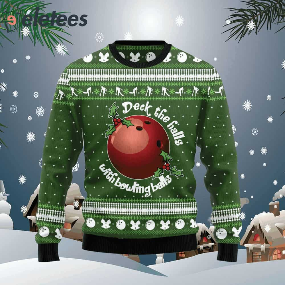 Bowling Ball Christmas Ugly Christmas Sweater