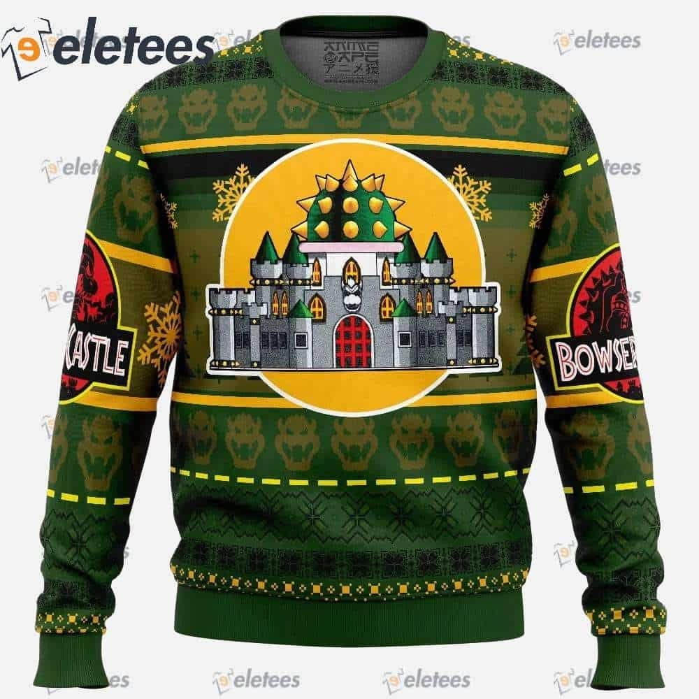 Bowser Castle Super Mario Bros Ugly Christmas Sweater