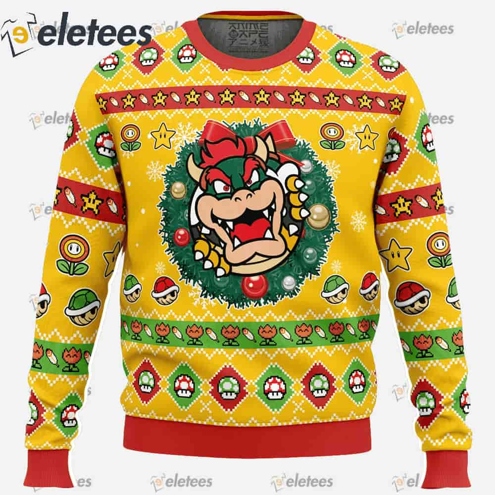 Bowser Super Mario Bros Ugly Christmas Sweater