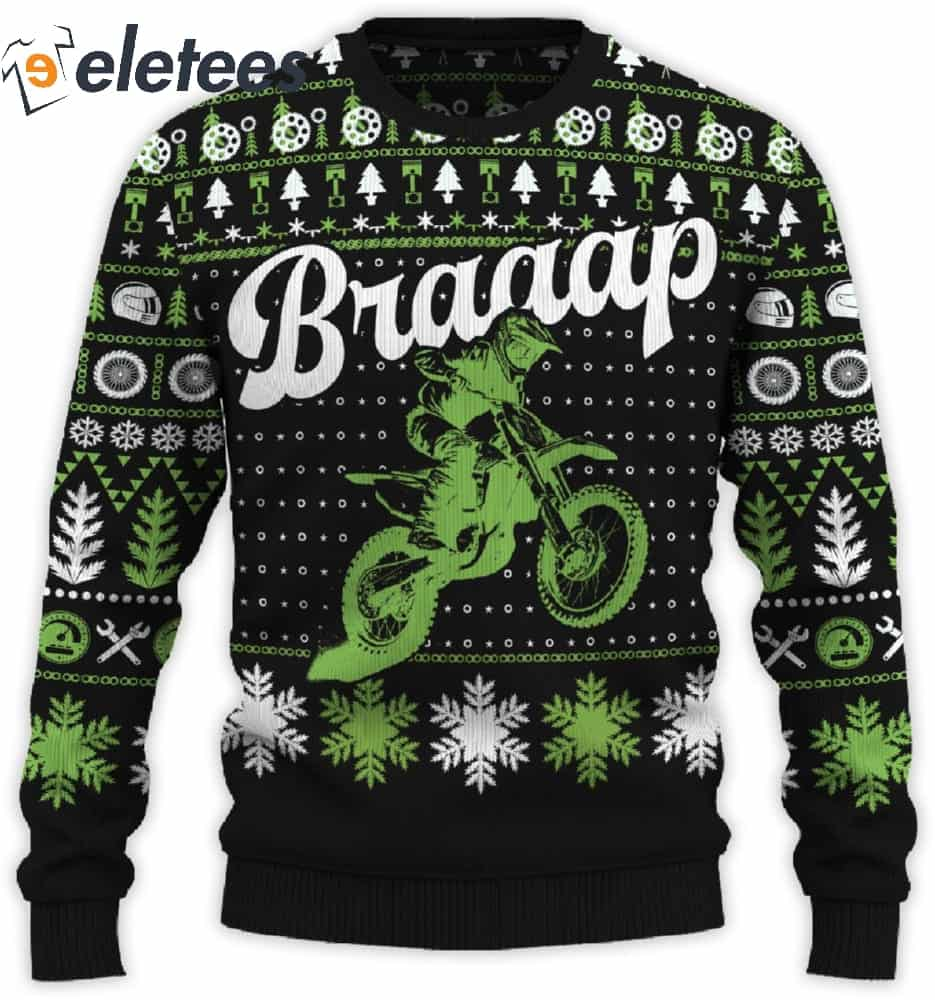 Braaap Dirt Dynamo 450 Christmas Sweater