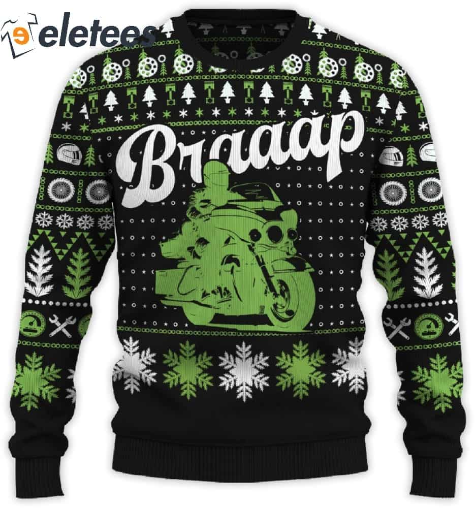 Braaap Electra Glide Ugly Christmas Sweater