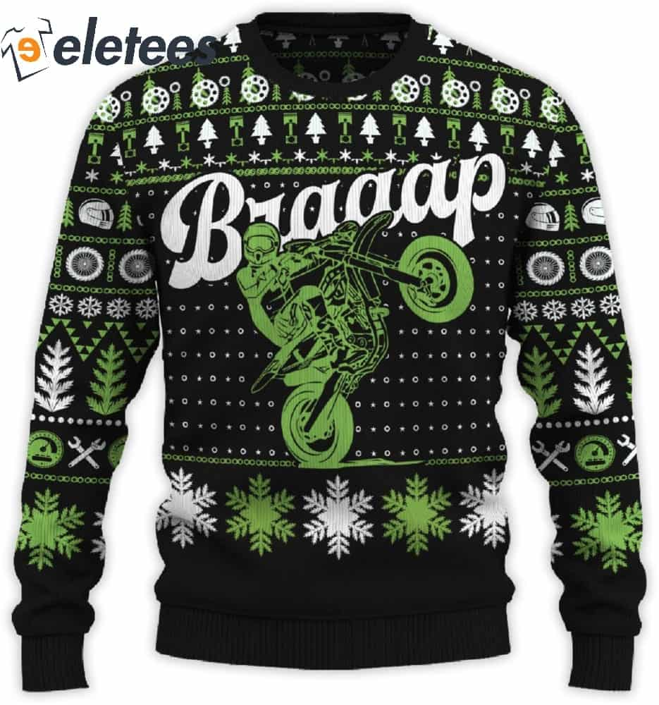 Braaap Moto Momentum 250 Ugly Christmas Sweater