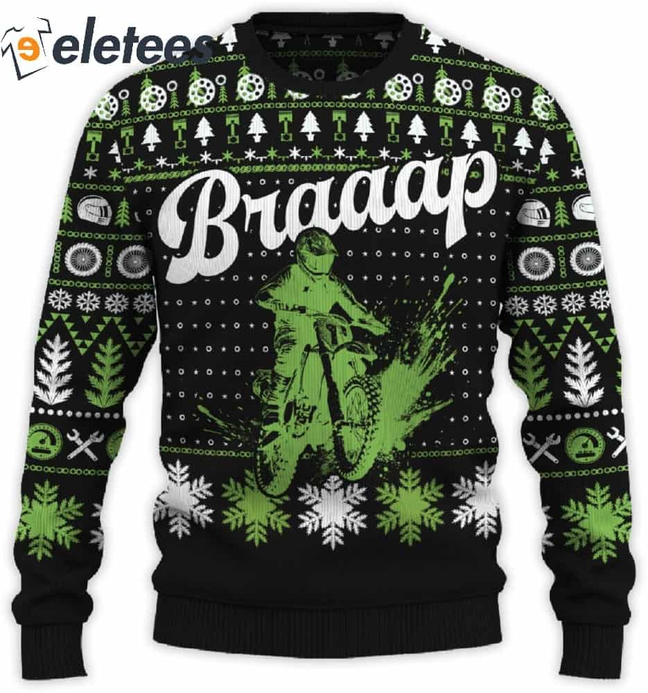 Braaap Trail Sprinter 100 Ugly Christmas Sweater