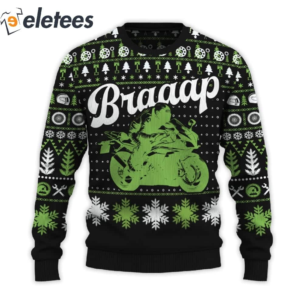 Braaap Velocity Sportbike R1 Christmas Sweater