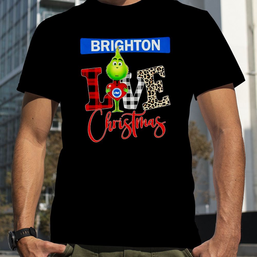 Brighton and Hove Albion Grinch love Christmas shirt