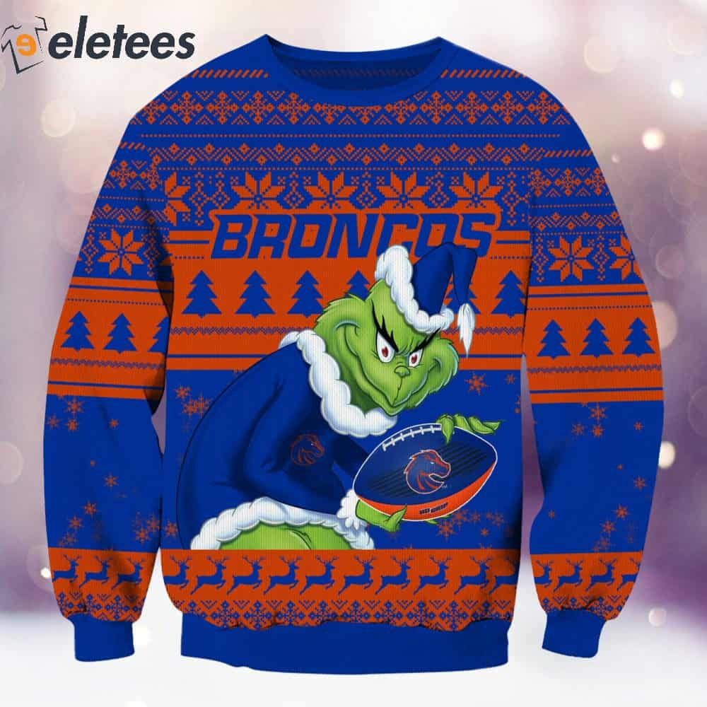 Broncos Grnch Christmas Ugly Sweater