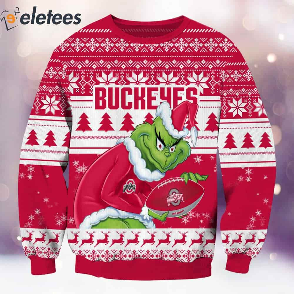 Buckeyes Grnch Christmas Ugly Sweater