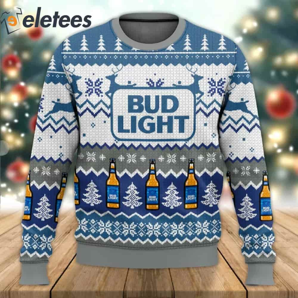 Bud Light Beer Ugly Christmas Sweater