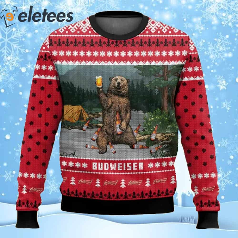 Budweiser Bear Ugly Christmas Sweater