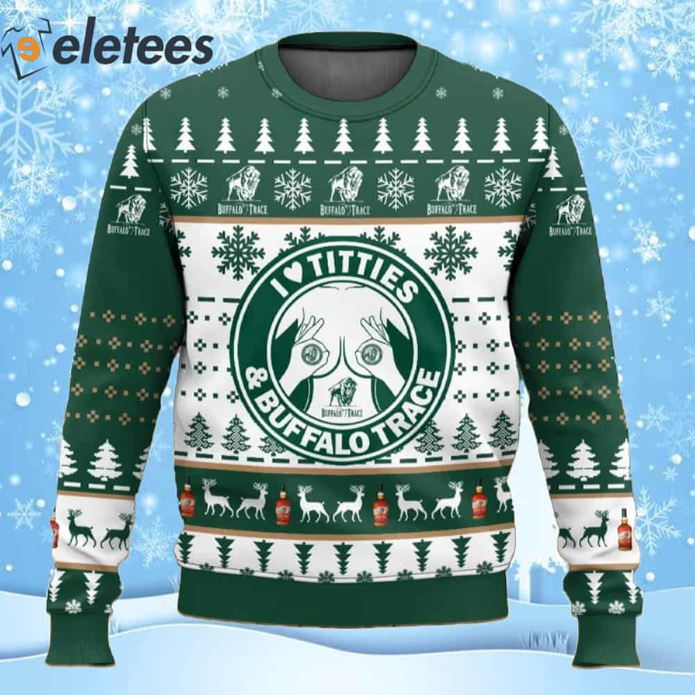 Buffalo Trace Titties Ugly Christmas Sweater