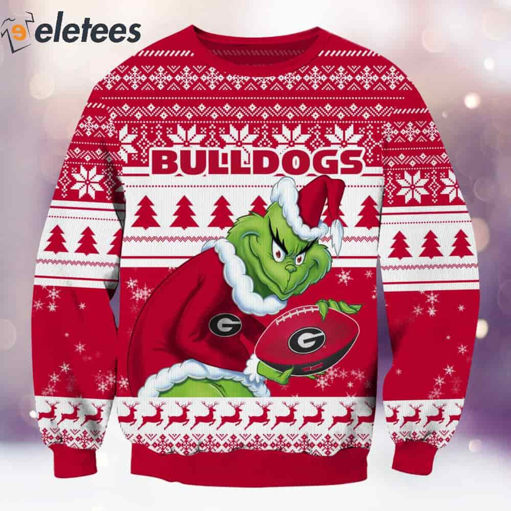 Bulldogs Grnch Christmas Ugly Sweater