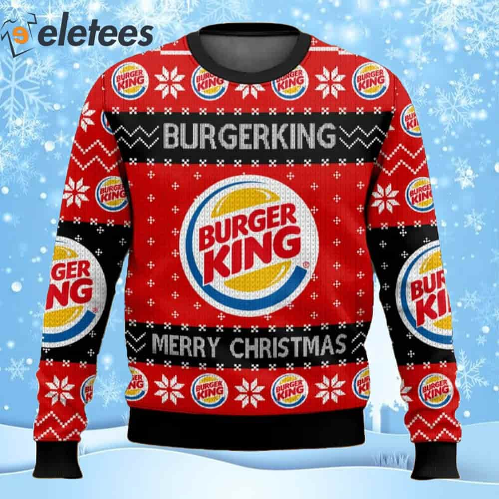 Burgerking Fast Food Ugly Christmas Sweater