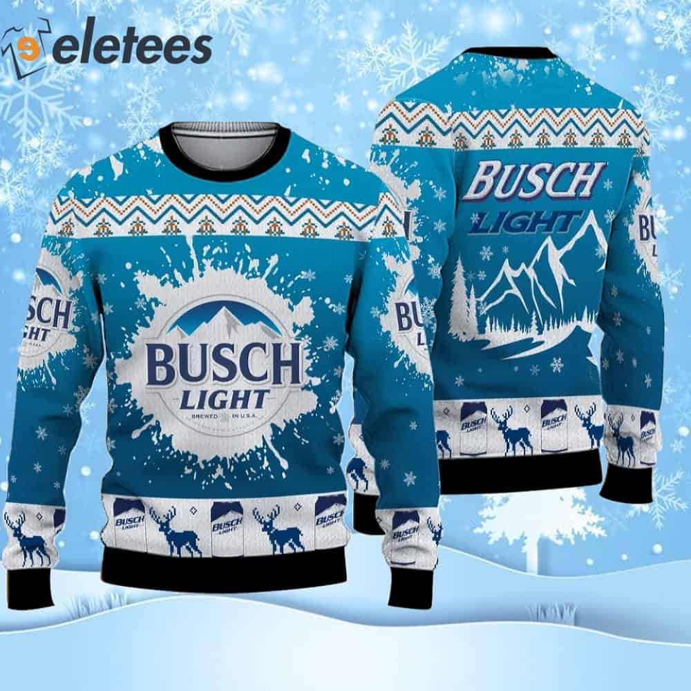 Busch Light Beer Ugly Christmas Sweater