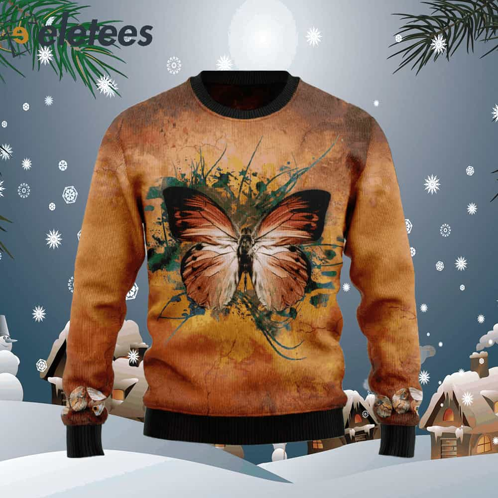 Butterfly Vintage Ugly Christmas Sweater