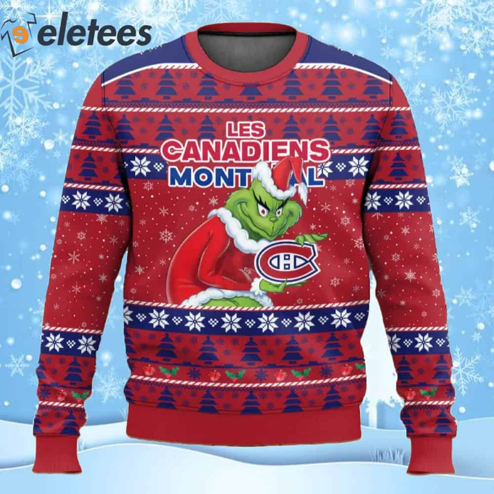 Canadiens Hockey Grnch Ugly Christmas Sweater