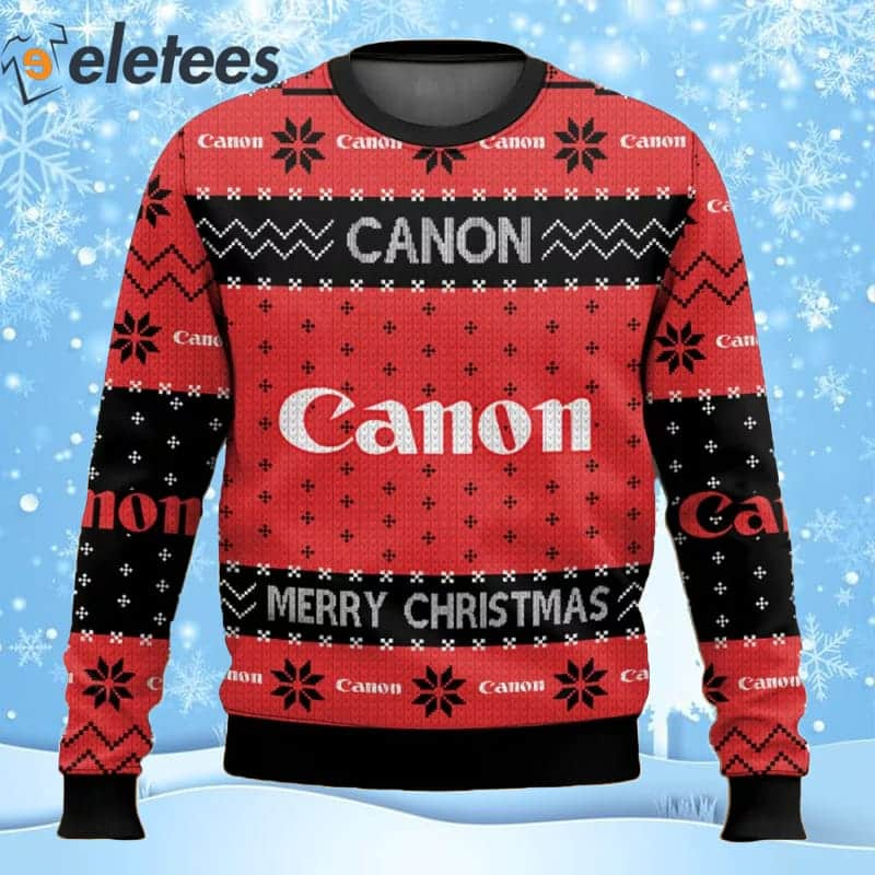 Canon Camera Brands Ugly Christmas Sweater