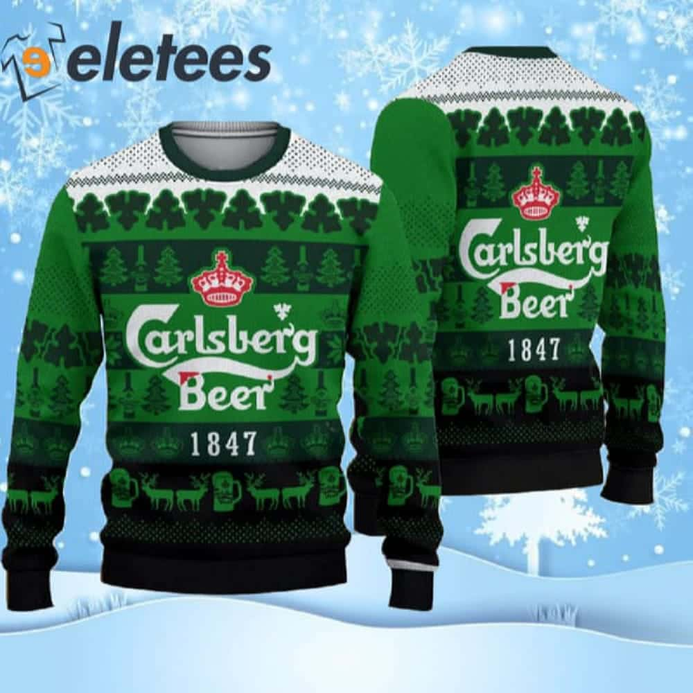 Carlsberg Beer 1847 Ugly Christmas Sweater