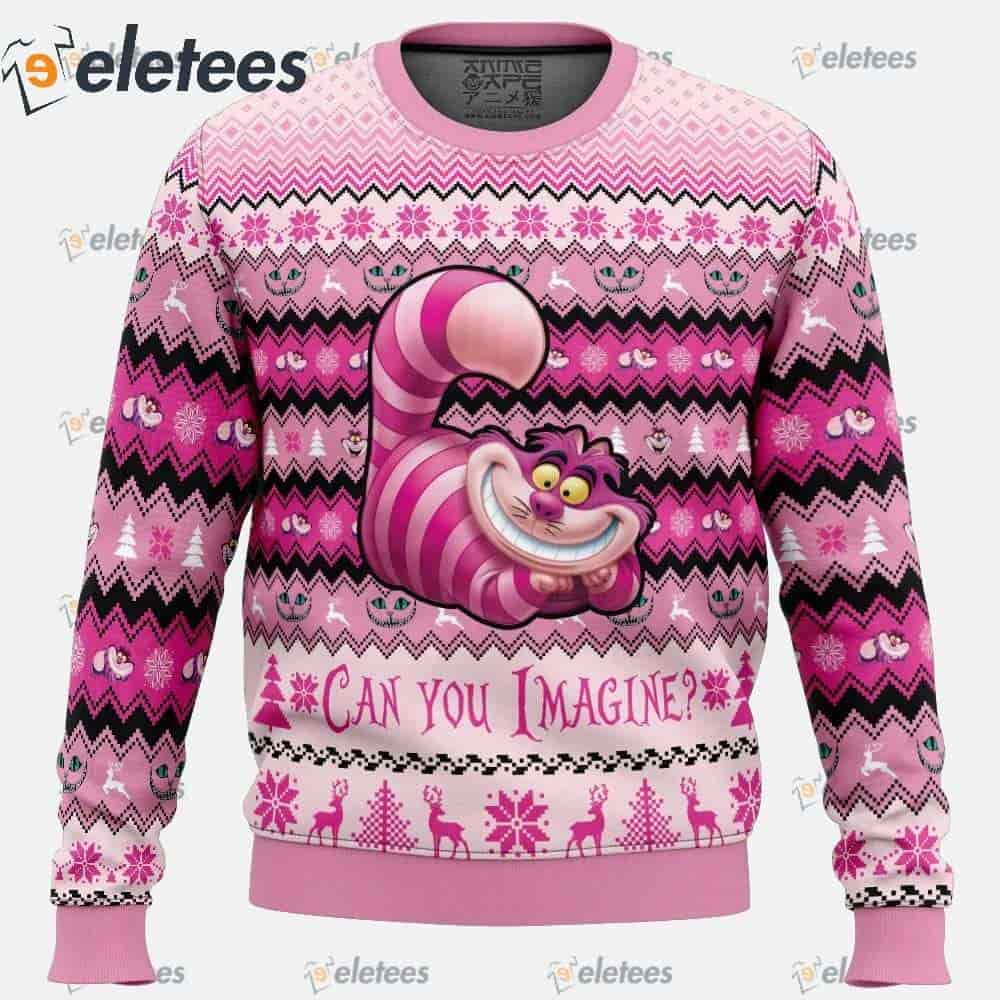 Cheshire Alice in Wonderland Ugly Christmas Sweater