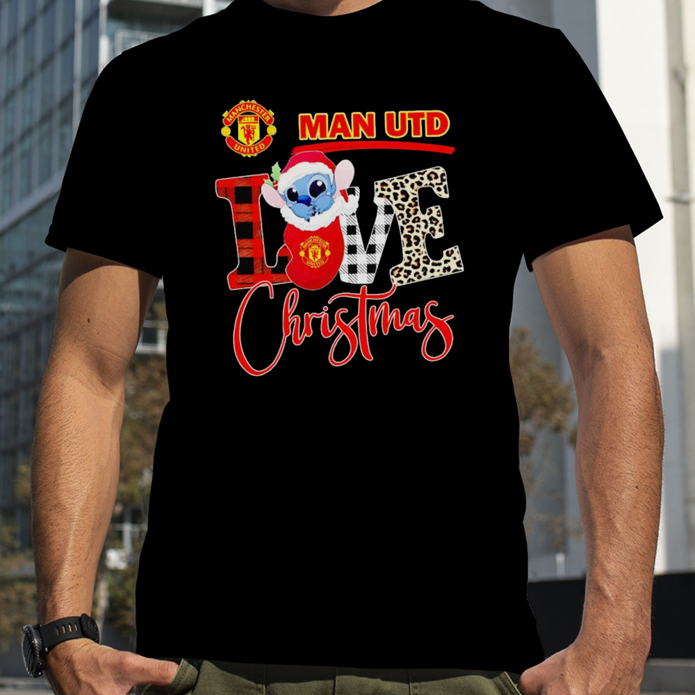 Manchester United Stitch love Christmas shirt