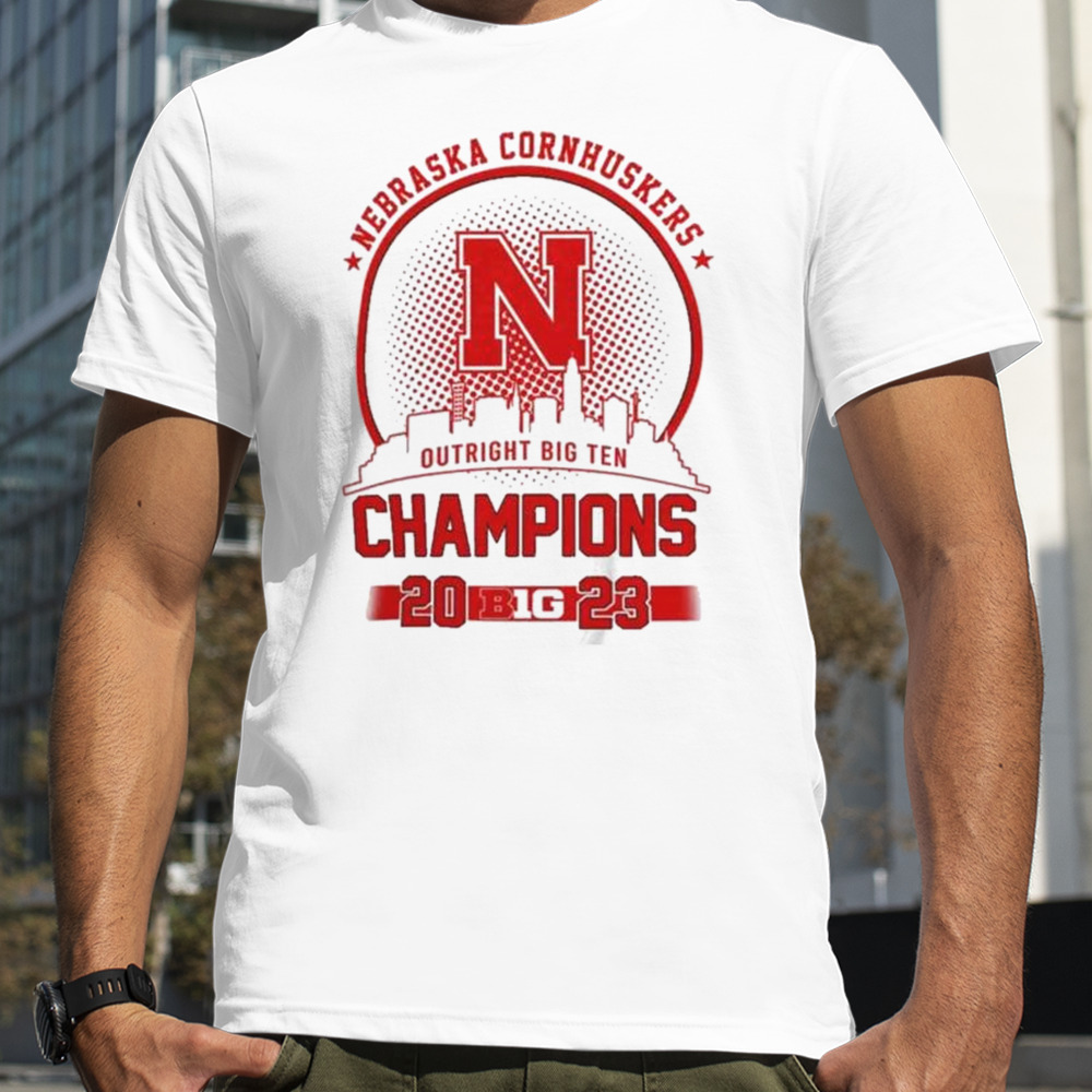 Nebraska Cornhuskers 2023 Outright Big Ten Champions Skyline Shirt