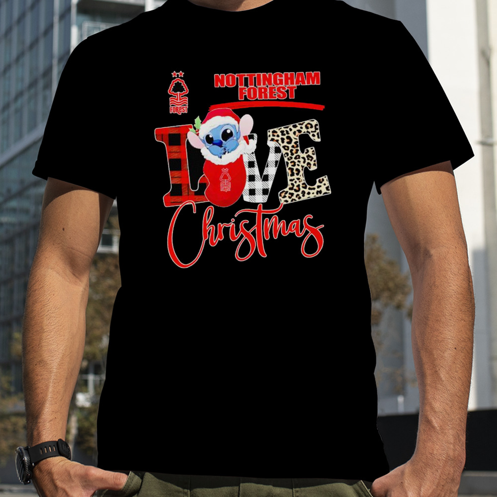 Nottingham Forest Stitch love Christmas shirt