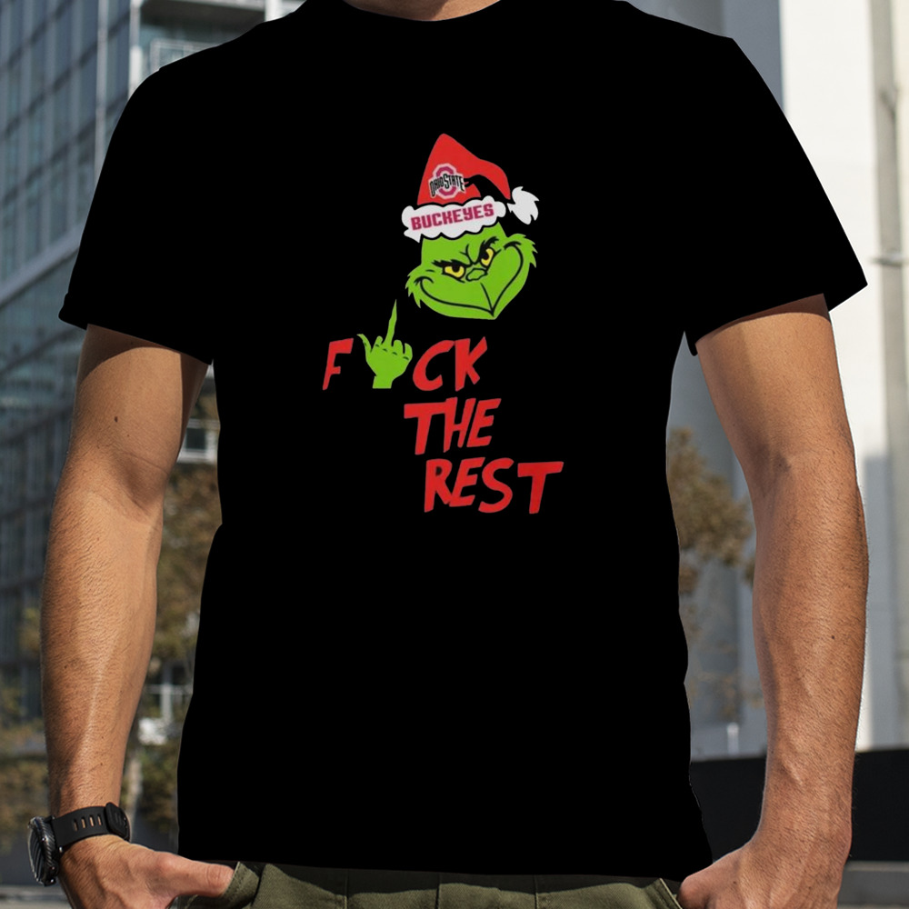 Ohio State Buckeyes Santa Grinch Hat Fuck The Rest Christmas shirt