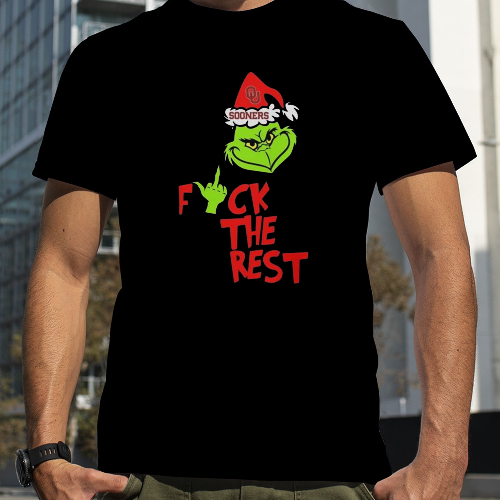 Oklahoma Sooners Santa Grinch Hat Fuck The Rest Christmas shirt