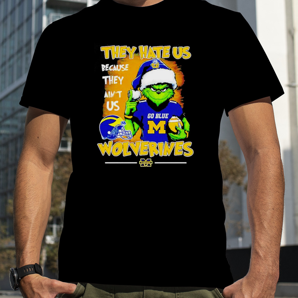 Santa Grinch They Hate Us Because They Ain’t Is Michigan Wolverines Football Christmas Shirt