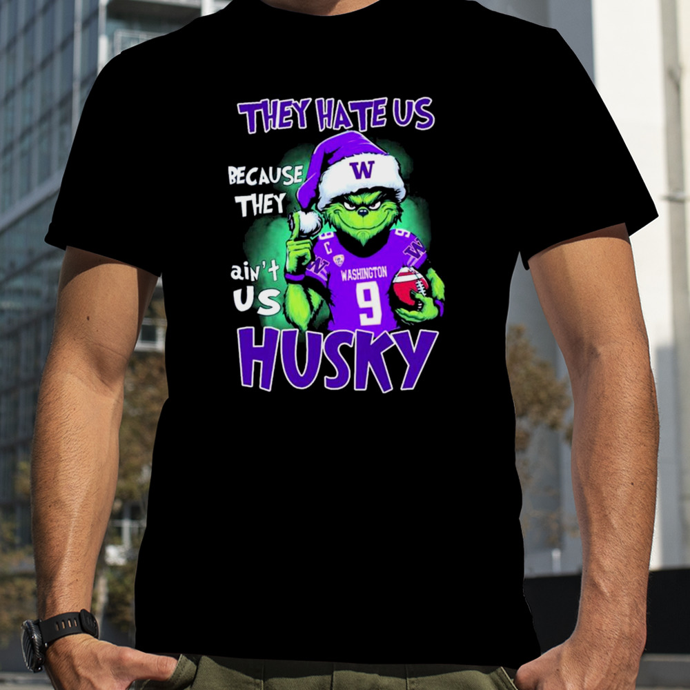 Santa Grinch They Hate Us Because They Washington Huskies Christmas Shirt