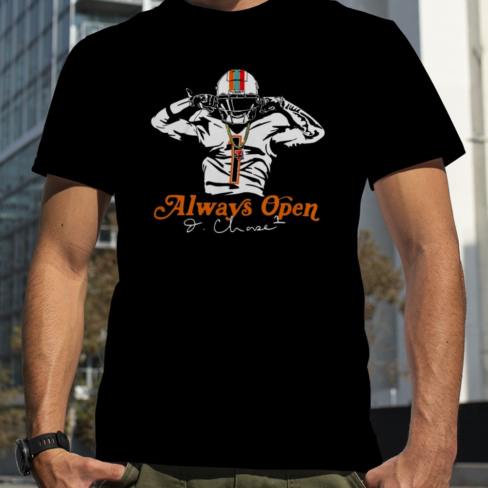 Bengals Ja’marr Chase Always Open Signature T-Shirt