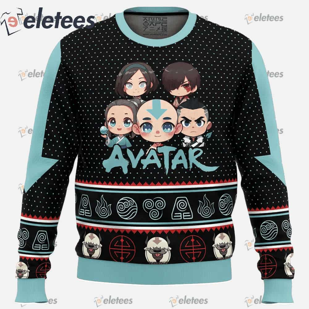 Chibi Avatar The Last Airbender Ugly Christmas Sweater