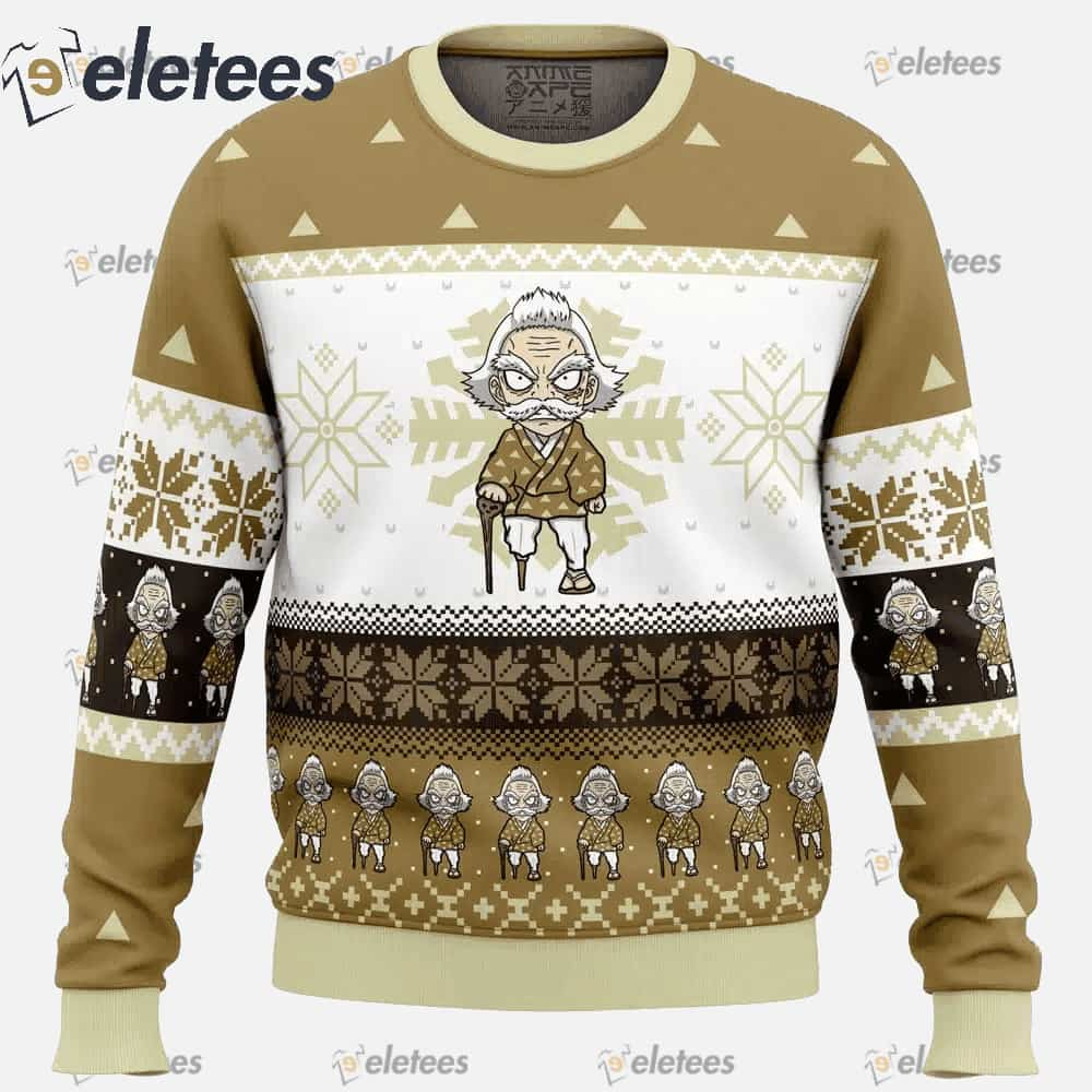 Chibi Christmas Jigoro Kuwajima Demon Slayer Ugly Christmas Sweater