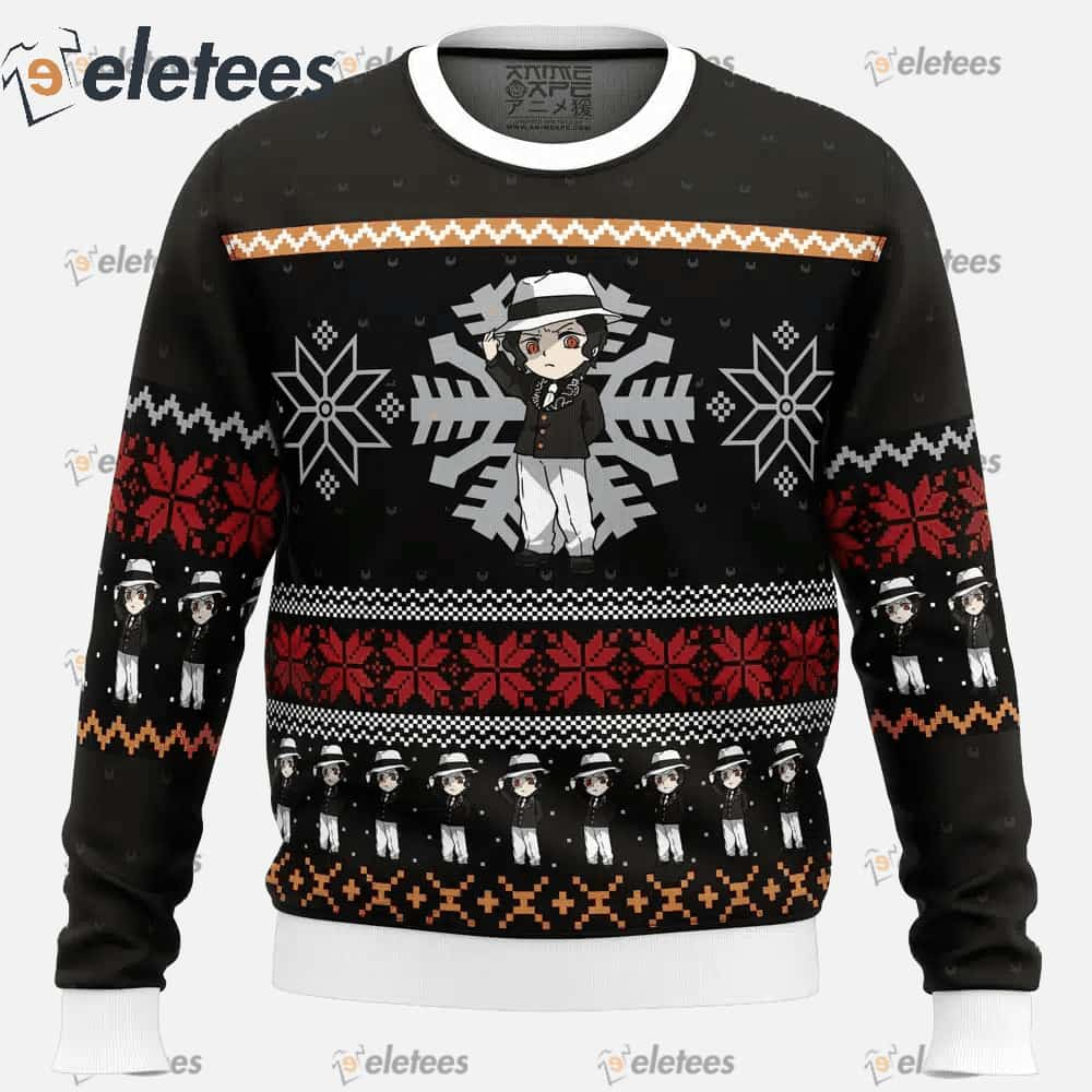 Chibi Christmas Muzan Kibutsuji Demon Slayer Ugly Christmas Sweater