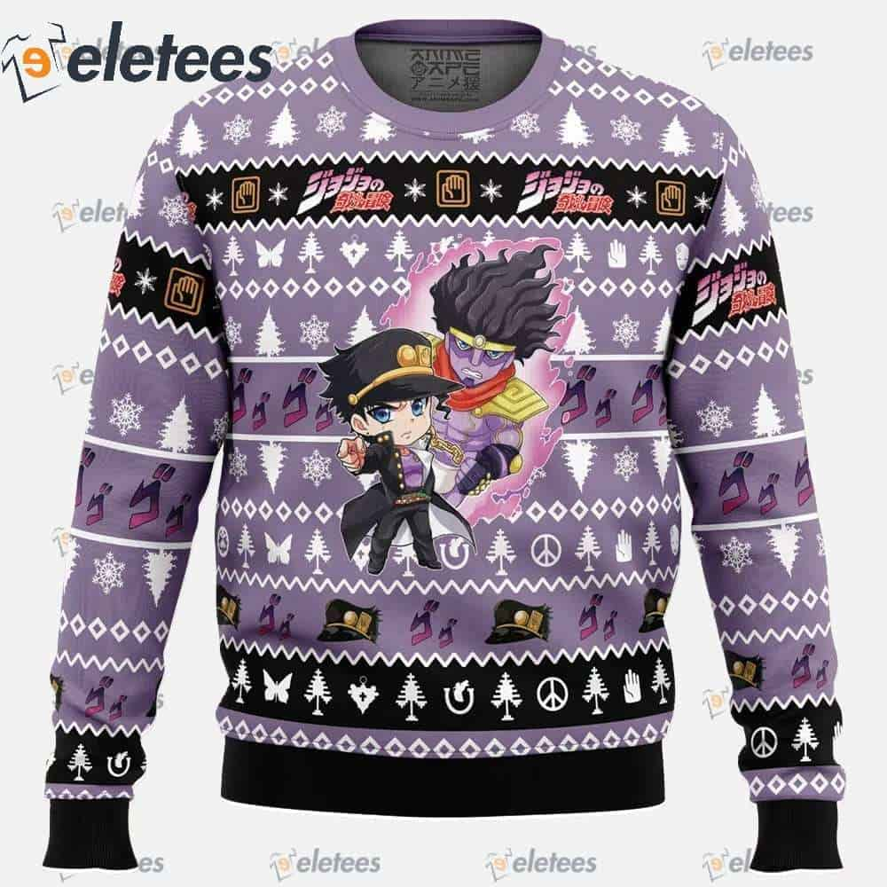 Chibi Jotaro Kujo Jojo's Bizarre Adventure Ugly Christmas Sweater