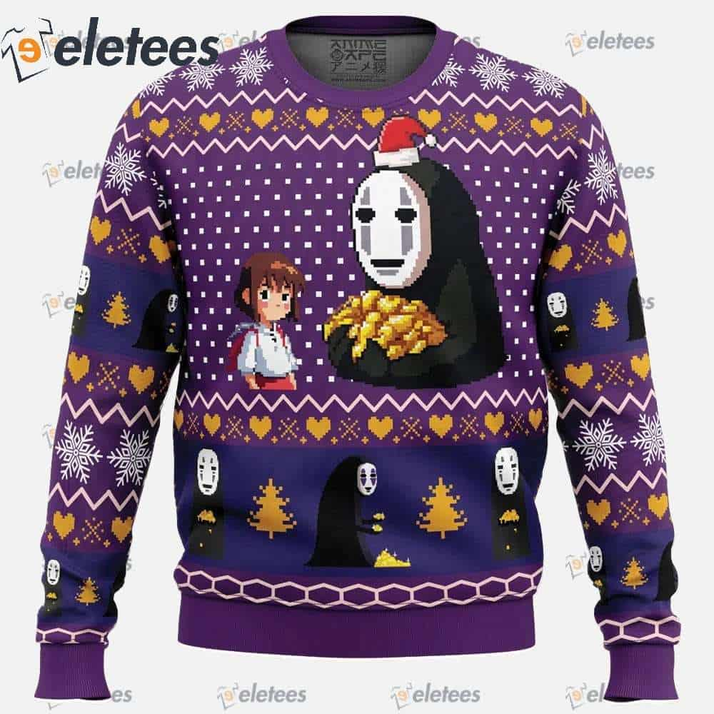 Chihiro and No Face Spirited Away Ugly Christmas Sweater