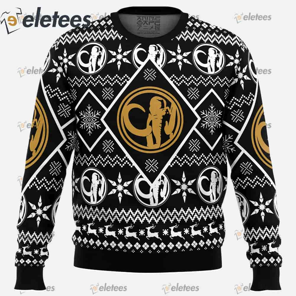 Christmas Black Ranger Power Rangers Ugly Christmas Sweater