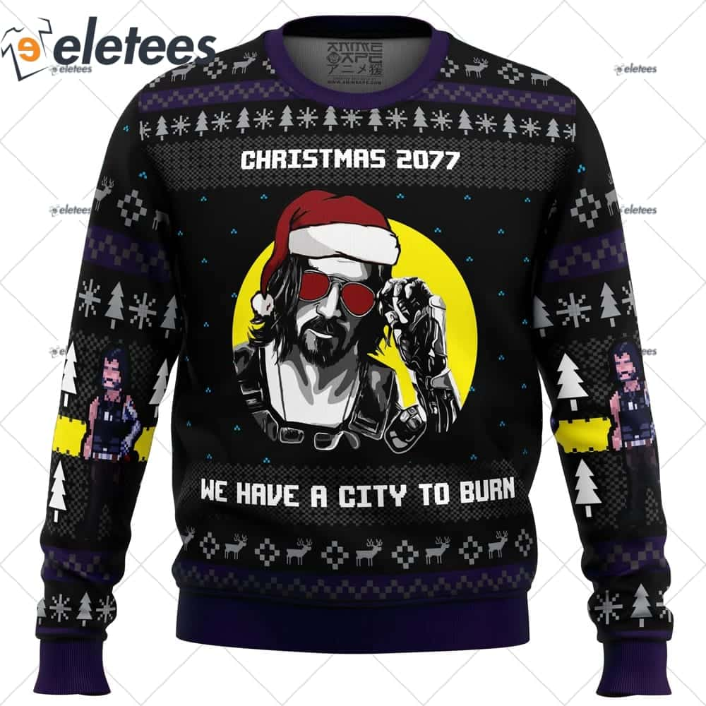 Christmas Cyberpunk 2077 Ugly Christmas Sweater