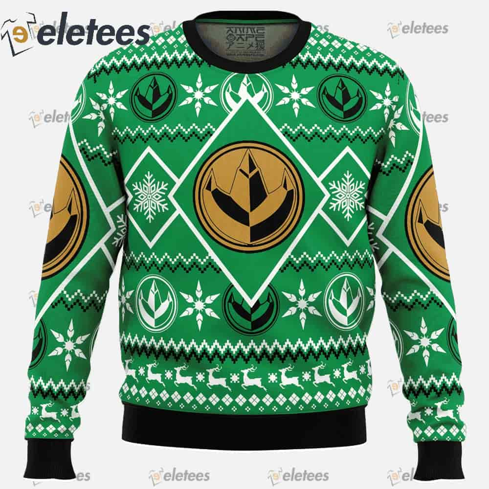 Christmas Green Ranger Power Rangers Ugly Christmas Sweater