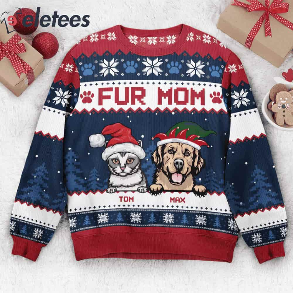 Christmas Pet Parents Custom Name Ugly Christmas Sweater