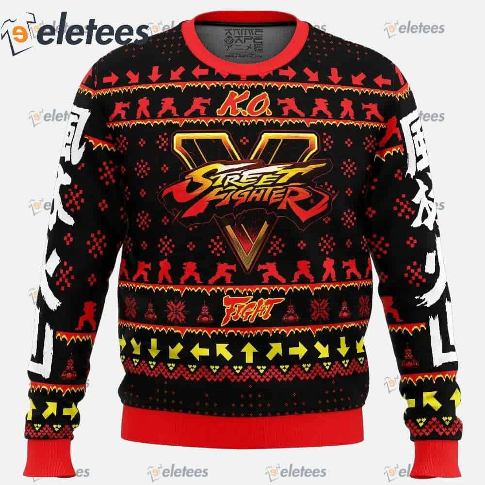 Christmas Ryu Street Fighter Ugly Christmas Sweater