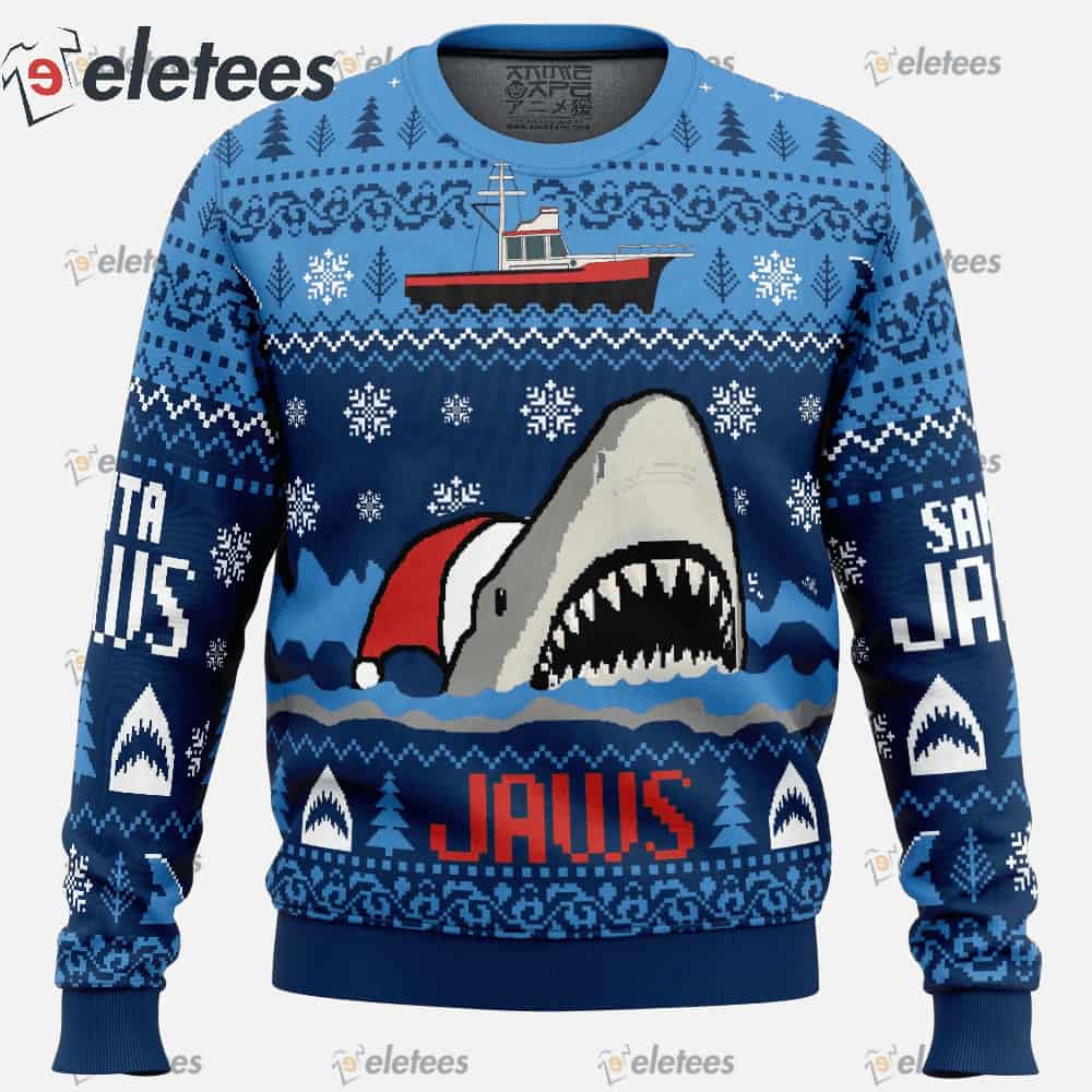 Christmas Shark Santa Jaws Ugly Christmas Sweater